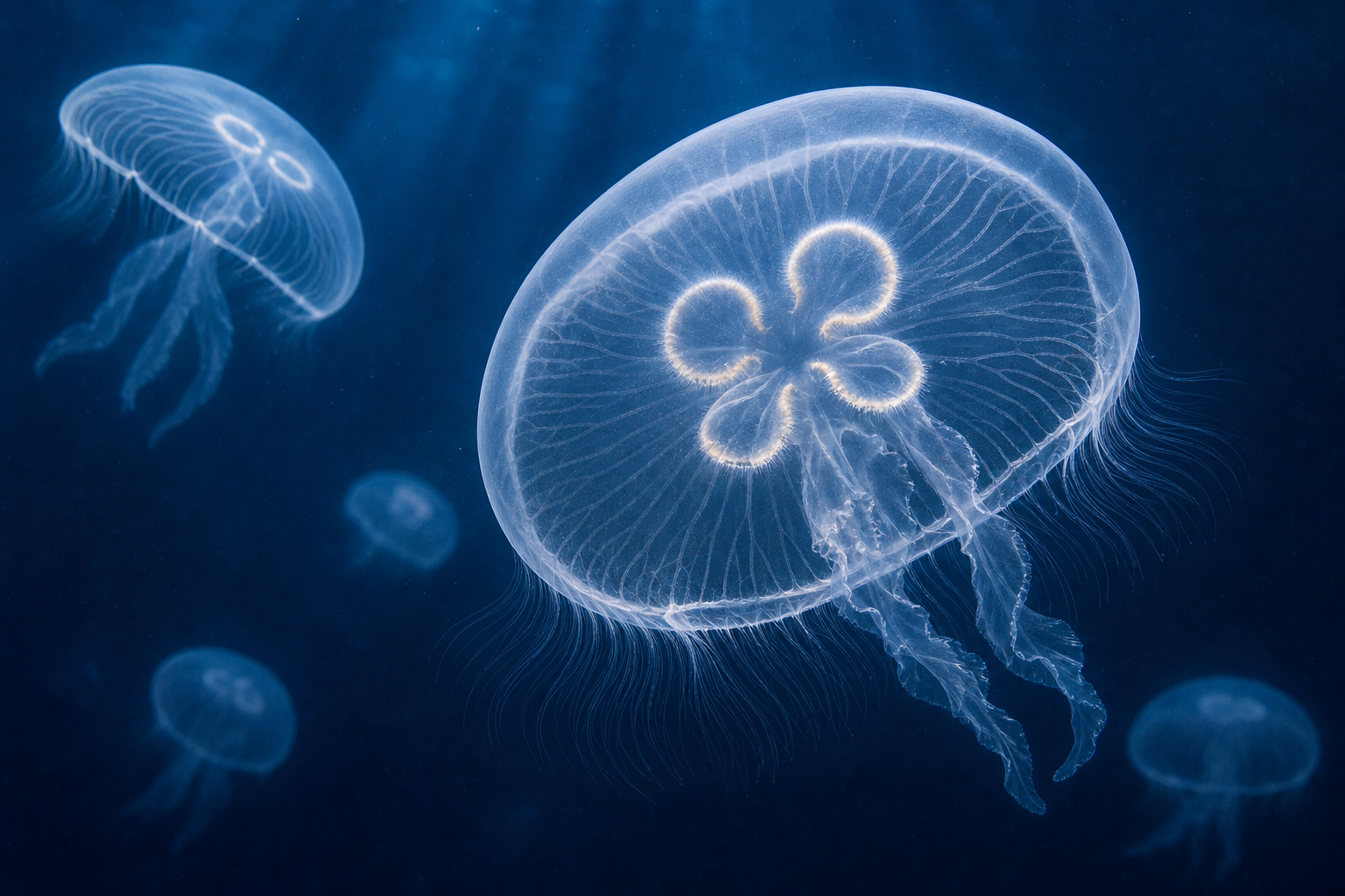 Медуза Aurelia aurita — лунная медуза